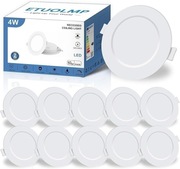 ETUOLMP Zestaw 10 Wpuszczanych Plafonów LED – 4W, 380 Lumenów, IP44, 4000K