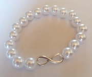 bransoletka perły nieskończoność biała