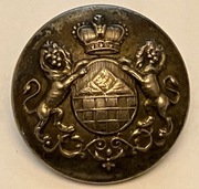 Guzik liberyjny z Zamku Książ z herbem Hochbergów PIĘKNY Wałbrzych Pszczyna