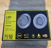 Bajim 10 reflektorów LED do zabudowy 230V GU10