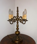 mosiężna lampa stołowa z lat 70-tych Orion