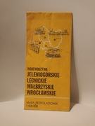 Województwa jeleniogórskie, legnickie, wałbrzyskie, wrocławskie  mapa 1981