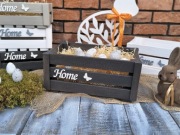 Duża skrzynka drewniana, skrzyneczka, doniczka, skrzynka dekoracyjna 40cm