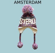 Amsterdam Ciepła Czapka Termiczna Unisex Zimowa Czapka