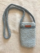 Mała torebka na ramię, etui na telefon,listonoszka .szara 