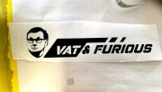 Naklejka 25x6cm śmieszna - mateusz morawiecki  PIS