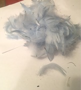 Piórka dekoracyjne niebieskie 50g