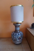 Lampa chińska zabytkowa porcelanowa stołowa