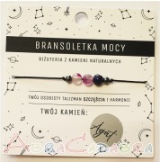 Agat Fioletowy Magiczne Bransoletki Kamienie Naturalne Regulowane Prezent