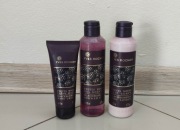 Yves Rocher zestaw Fruits noirs balsam, żel pod prysznic, krem do rąk 