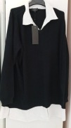 Sweter z Kołnierzem Wysoka Kobieta Kołnierz Zhenzi Bawełna L/XL