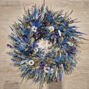 Wianek na drzwi dekoracja ozdoba prezent susz boho trawy 