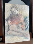 Kazimierz Holler oryginalny portret wykonany kredką