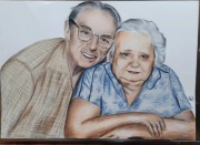Portret/Karykatura  w kolorze Kredkami
