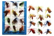 Sztuczne Muchy Chruścik,nimfy zestaw 12 sztuk