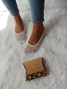 (39) ASOS Design/ Białe baleriny ażurowe z Londynu, NOWE 