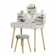 Vicco toaletka skandynawska z taboretem biała 100 x 130 x 40cm