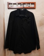 Koszula czarna bawełna błyskotki Mohito r. 42