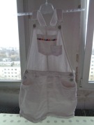 Spódnica jeans na szelkach marki OVS biała roz 152 , około 11-12 lat