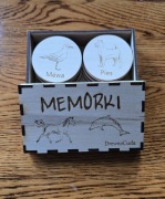 Memory Memorki gra dydaktyczna edukacyjna eko natura drewno zwierzęta