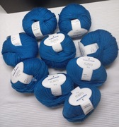 Bawełna włóczka 9:szt chabrowa niebieska 