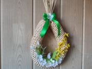 Wianuszek ozdobny, dekoracja, święta, wiklina papierowa