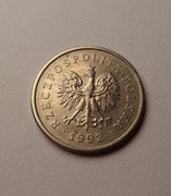 Moneta 1 zł z 1992 roku obiegowa 1zl złoty 1992r rok obiegowe złotówka