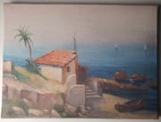 Replika na płótnie Tytuł: Malowniczy krajobraz nadmorski