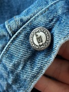 Katana jeansowa kurtka na wiosne oversize vintage 90s błękitna denim unisex