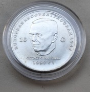 Holandia 10 Gulden 1997 r G. Marshall srebro 