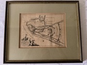 Antyczna Mapa Rycina XVII Wiek Liège Belgia 1szt Oryginalny Miedzioryt