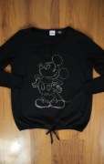 Bluzka Disney r. S 36/38 czarna dł rękaw bawełniana damska mickey mouse