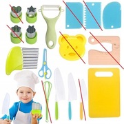 Zestaw bezpiecznych noży akcesoriów kuchennych dla dzieci 9 sztuk