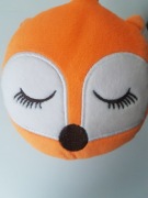 Nauszniki,pomarańczowo-biały lisek