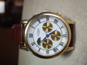 Rotary GS03086/01 Moon-Phase Automatic Swisse Zegarek Unisex Panda 