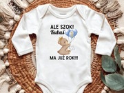 Body na roczek z misiem balony 