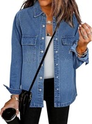 Kurtka jeansowa Vetinee damska oversize vintage