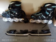 VALOR Łyżwy rolki 2w1 z wymienną płozą r. 34-37