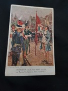 przysięga tadeusza kościuszki na rynku krakowskim pocztówka karta nr 1862