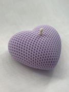 Naturalna Fioletowa Świeczka Sojowa Serce