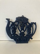 podstawka pod garnek, podkładka metal, czajnik, serduszko, pomalowany