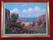 Stary obraz na płótnie sygnowany 