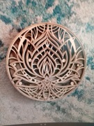 Mandala 3D okrągła – dekoracja na ścianę – ręcznie wykonana, HDF