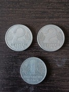 Trzy monety z lat 50/60. NRD