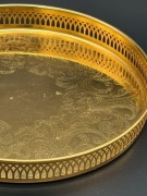 Scandia Guld pozłacana patera duża taca Szwecja Vintage