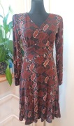 Sukienka Reserved r. S wzór Wąż Brązowy