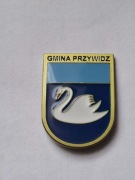 Herb gmina Przywidz przypinka pin metaliczna odznaka wpinka
