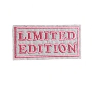 NAKLEJKA NASZYWKA ŁATKA RÓŻOWY NAPIS LIMITED EDITION 1 SZTUKA