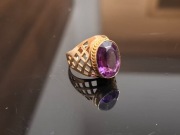 Pierścionek ZSRR złoto próba 583 vintage rose gold efektowny 