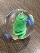 Śliczna szklana kula ozdoba przycisk do papieru 